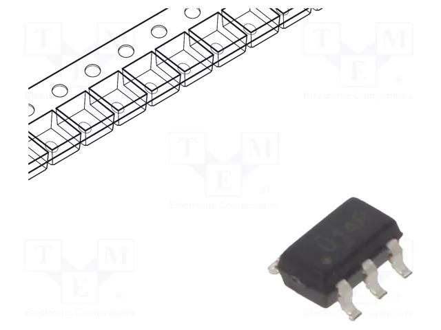 IC: digital; NOT; Ch: 1; CMOS; SMD; SOT23-5; 0.8÷2.7VDC; -40÷85°C TEXAS INSTRUMENTS SN74AUC1G14DBVR