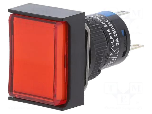 Switch: push-button; Pos: 2; 5A/250VAC; ON-(ON); IP65; Illumin: LED C&K PLP16-24TA3-SA6
