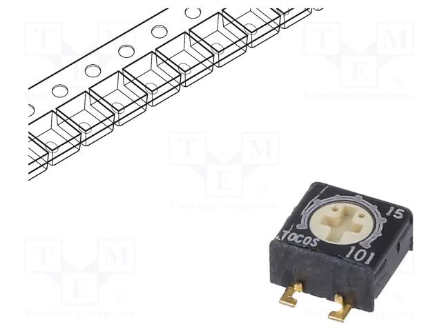 Potentiometer: mounting; single turn; 100kΩ; 250mW; SMD; ±20% TOCOS G43BT-B104