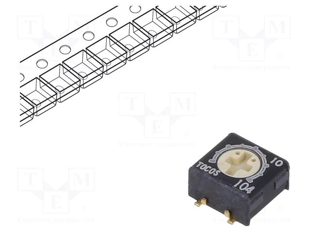 Potentiometer: mounting; single turn; 100kΩ; 250mW; SMD; ±20% TOCOS G43AT-B104