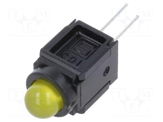 LED; in housing; 5mm; No.of diodes: 1; yellow; 30mA; Lens: yellow SCHURTER 0035.1262