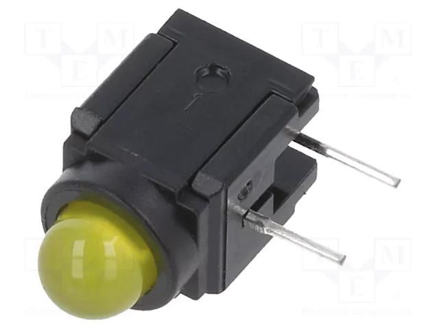 LED; in housing; 5mm; No.of diodes: 1; yellow; 30mA; Lens: yellow SCHURTER 0035.1282