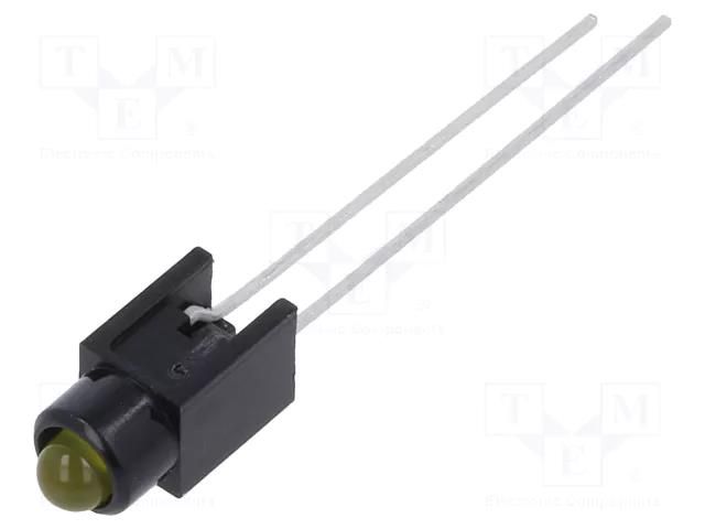 LED; in housing; 3mm; No.of diodes: 1; yellow; 30mA; Lens: yellow SCHURTER 0035.1342