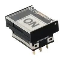 PB SWITCH, SPDT, 5A, 250V, GREEN, PANEL UB16VA001