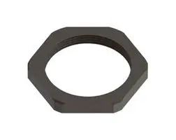 GLAND LOCKNUT, PA6, M25, 0.236", BLACK CGLN-M25-BK
