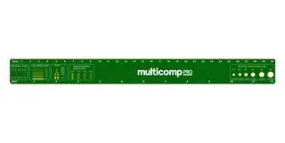 RULER, PCB, FIBERGLASS, GREEN/WHITE TEXT MP013619
