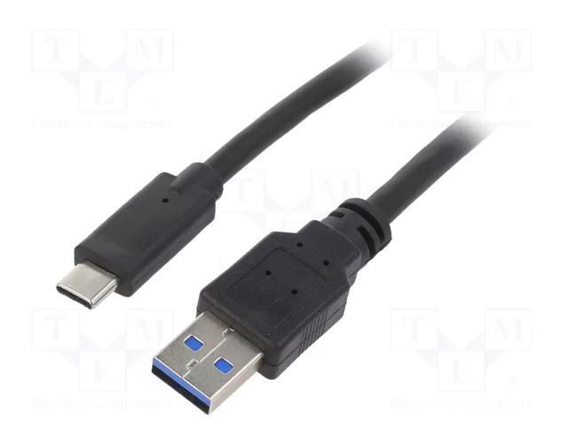 Cable; USB 3.0; USB A plug,USB C plug; gold-plated; 1.8m; black GEMBIRD CCP-USB3-AMCM-6