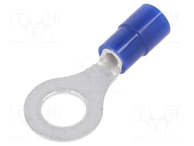 Tip: ring; M6; Ø: 6.4mm; 1.04÷2.63mm2; crimped; for cable; insulated NICHIFU TMEX2-6-BLU