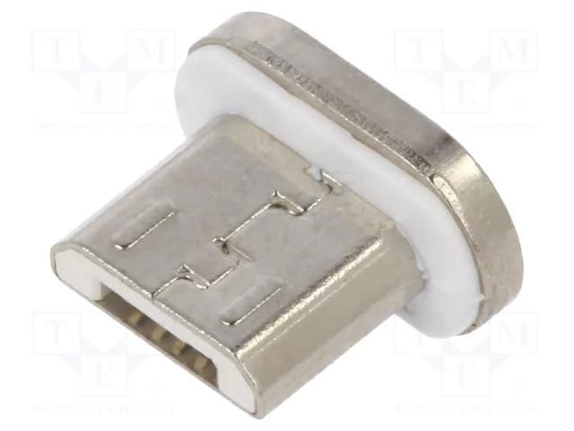 Adapter; magnetic,USB 2.0; USB B micro plug; Cablexpert GEMBIRD CC-USB2-AMLM-MUM