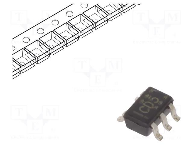 IC: digital; NOT; Ch: 1; CMOS; SMD; SC70-5; 1.65÷5.5VDC; -40÷125°C TEXAS INSTRUMENTS SN74LVC1GU04DCKT