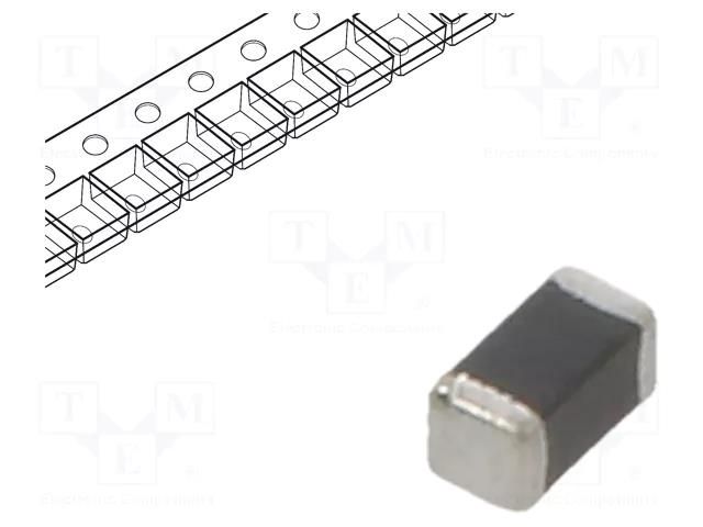 Varistor: multilayer; SMD; 0603; 14VAC; 18VDC; 0.2J; 30A; 40V; 3mW EPCOS B72500E0140K060