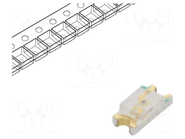 LED; yellow green; SMD; 3215; 15÷21mcd; 3.2x1.5x1mm; 130°; 20mA EVERLIGHT 15-21SYGC/S530-E2