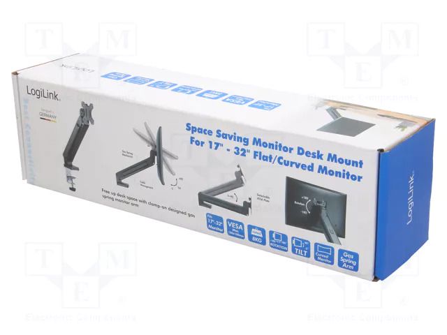 Holder; 8kg; 17÷32"; Arm len: 435mm; Standard: 75x75mm,100x100mm LOGILINK BP0101