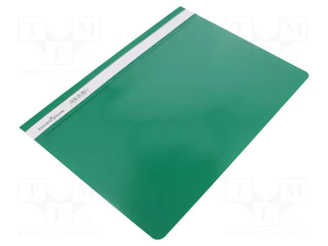 Document wallet; A4; green; PVC BIURFOL BIURFOL-S-PVC/GN