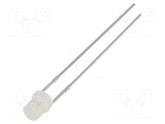 LED; white cold; 3mm; 330÷500mcd; 140°; Front: flat; 2.9÷3.6VDC OPTOSUPPLY OSW5YK34E2A
