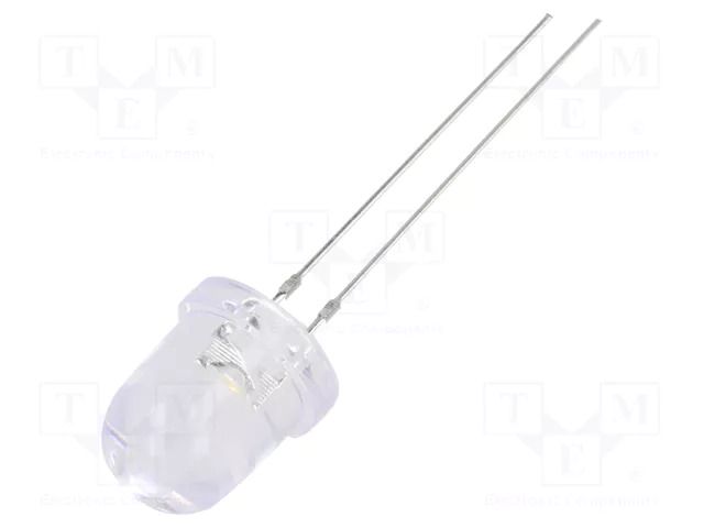 LED; white warm; 8mm; 8400÷10000mcd; 30°; Front: convex; 2.9÷3.6VDC OPTOSUPPLY OSM2DK8131A-ST