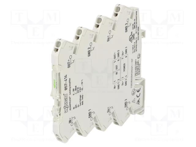 Converter: signal separator/amplifier; for DIN rail mounting WAGO 857-414