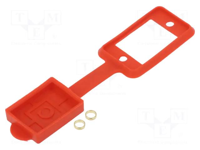 Socket gasket with dust cap; SLIM; red; 29mm; Gasket: silicone CLIFF CP299827