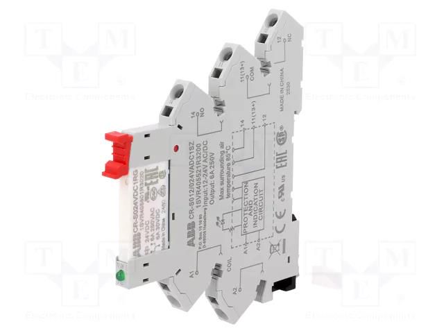 Relay: interface; SPDT; Ucoil: 24VAC,24VDC; for DIN rail mounting ABB CR-S024VADC1CRGZ