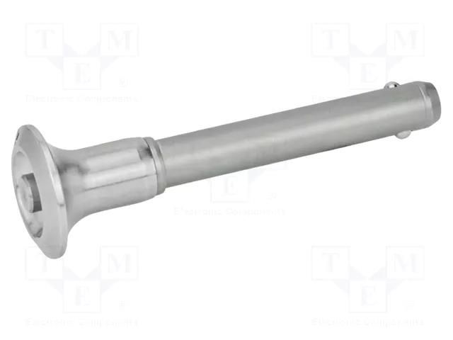 Locking pin; with locking,with knob; stainless steel; Ø: 6mm ELESA+GANTER GN113.10-6-60