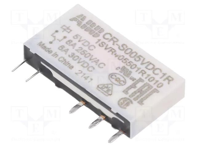 Relay: miniature; SPDT; Ucoil: 5VDC; CR-S; socket,THT ABB CR-S005VDC1R