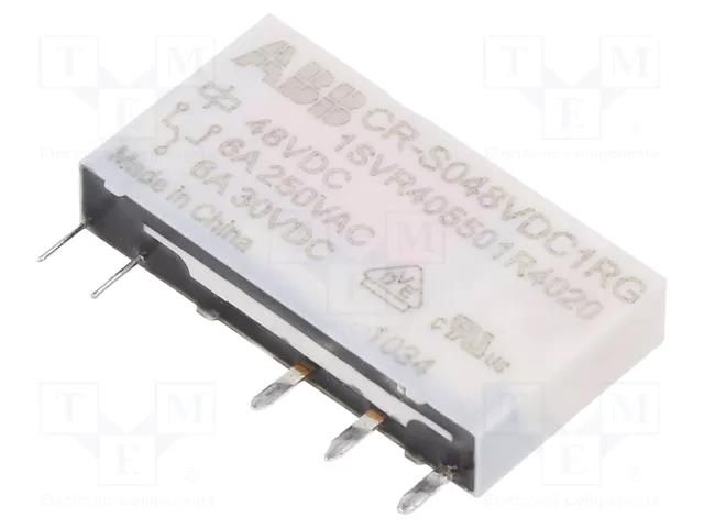 Relay: miniature; SPDT; Ucoil: 48VDC; CR-S; socket,THT ABB CR-S048VDC1RG