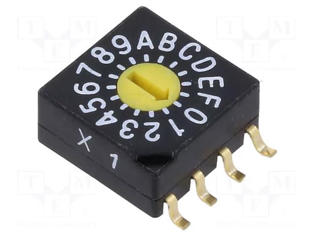 Encoding switch; Pos: 16; SMD; 100mΩ; DC load @R: 0.03A/15VDC KNITTER-SWITCH SMR5016