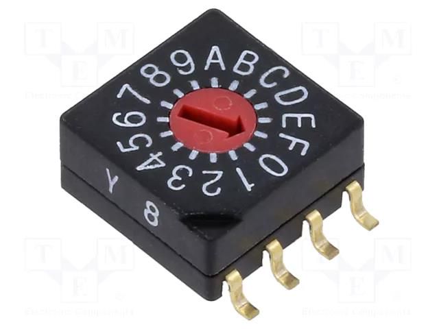 Encoding switch; Pos: 16; SMD; 100mΩ; DC load @R: 0.03A/15VDC KNITTER-SWITCH SMR5116