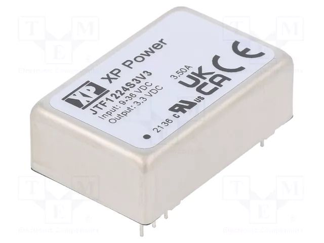 Converter: DC/DC; 12W; Uin: 9÷36VDC; Uout: 3.3VDC; Iout: 3500mA; THT XP POWER JTF1224S3V3