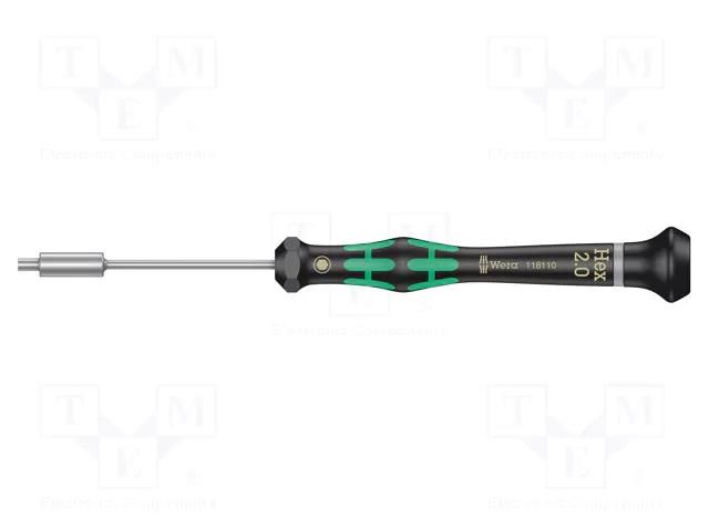 Screwdriver; precision; 6-angles socket; HEX 2mm WERA WERA.05118110001