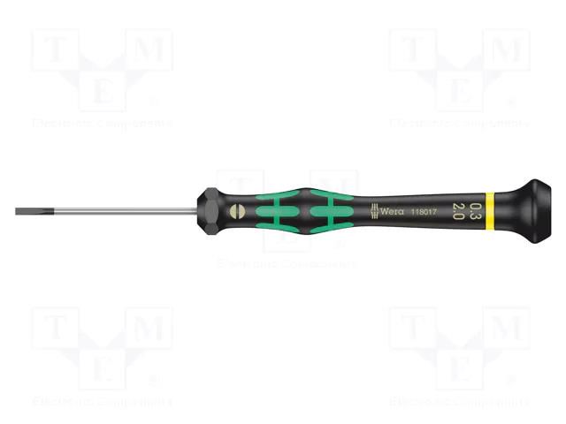 Screwdriver; precision; slot; 2x0.3mm; Kraftform Micro WERA WERA.05118017001