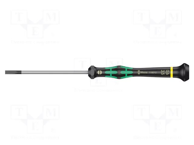 Screwdriver; slot; precision; 3,5x0,6mm; Kraftform Micro WERA WERA.05118012001