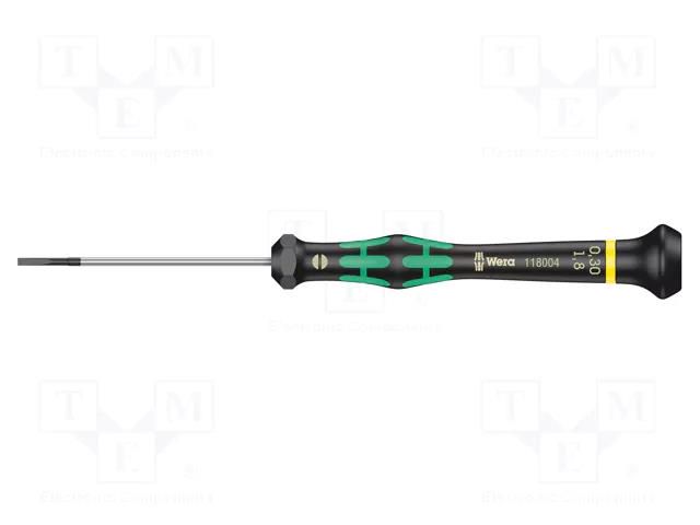 Screwdriver; slot; precision; 1,8x0,3mm; Kraftform Micro WERA WERA.05118004001