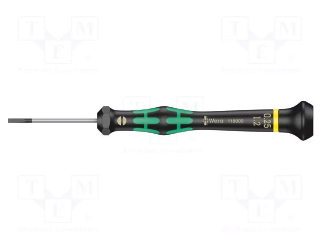 Screwdriver: precision; slot; 2.5x0.35mm; Blade length: 40mm WERA WERA.05117997001