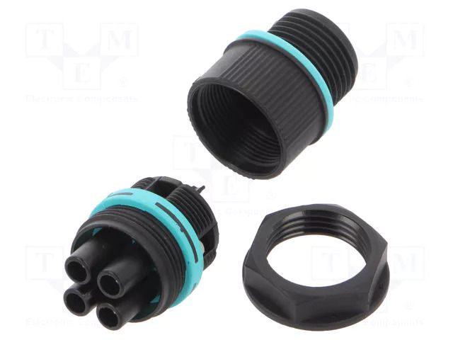 Connector: AC supply; screw terminal; female; TH387; 17.5A; 500V TECHNO THB.387.P4A