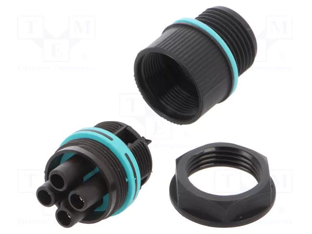 Connector: AC supply; screw terminal; female; TH387; 17.5A; 500V TECHNO THB.387.P3A