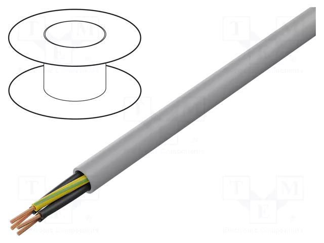 Wire; PURO-JZ; 4G10mm2; unshielded; 300V,500V; Cu; stranded; grey HELUKABEL PURO-JZ-4G10