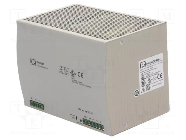 Power supply: switching; for DIN rail; 480W; 48VDC; 10A; 90÷264VAC XP POWER DNR480PS48-I