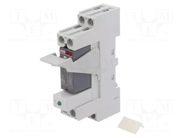 Relay: interface; DPDT; Ucoil: 24VDC; for DIN rail mounting; CR-P ABB CR-P024DC2SS42V