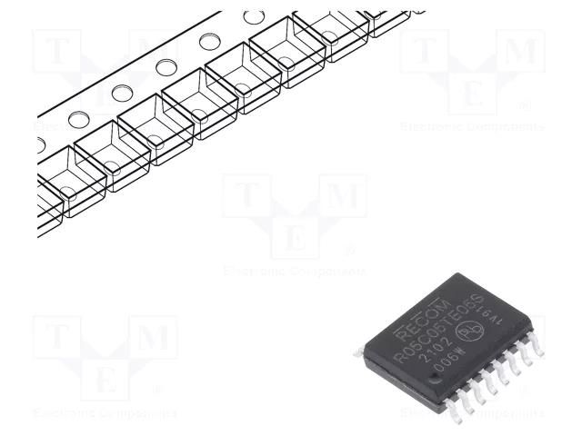 Converter: DC/DC; 0.5W; Uin: 4.5÷5.5VDC; Uout: 5VDC; SMT RECOM R05C05TE05S-CT