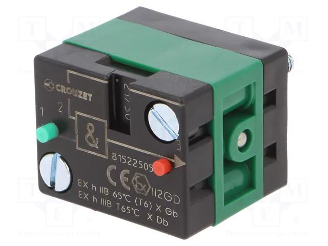 Pneumatic logics module; 2÷8bar; OUT: AND; 32x25x28mm; -5÷50°C CROUZET CROUZET-81522505