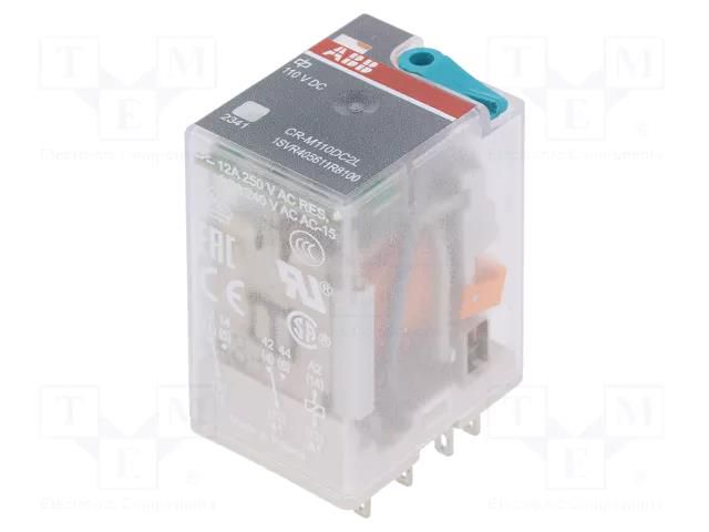 Relay: electromagnetic; DPDT; Ucoil: 110VDC; Icontacts max: 12A ABB CR-M110DC2L