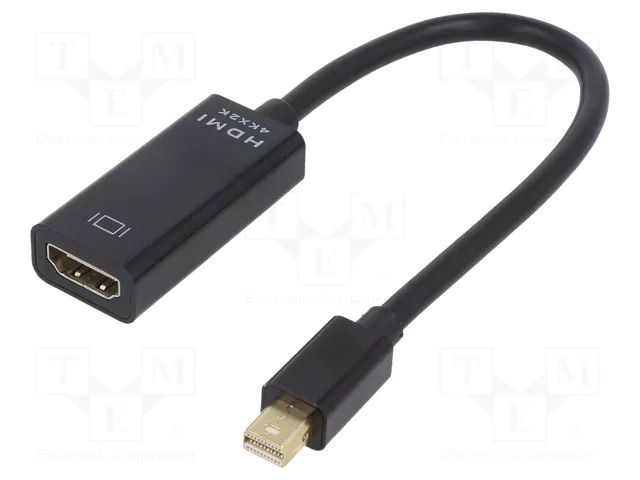 Adapter; HDMI socket,mini DisplayPort plug; 4K,UHD 2160p; 0.15m GEMBIRD A-MDPM-HDMIF4K-01