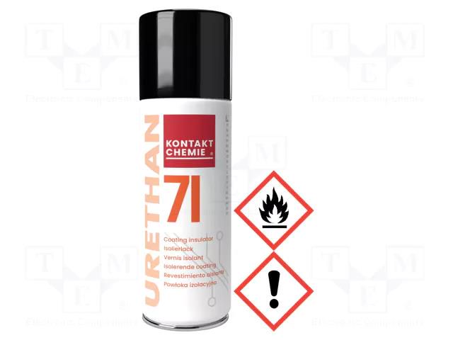 Protective coating; yellow; spray; urethane; 200ml; URETHAN71 KONTAKT CHEMIE 71/200