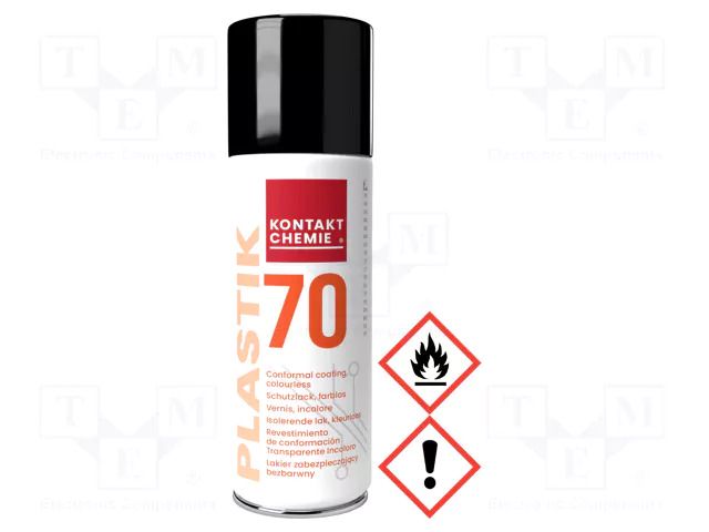 Protective coating; transparent; spray; 200ml; PLASTIK 70 KONTAKT CHEMIE 70/200