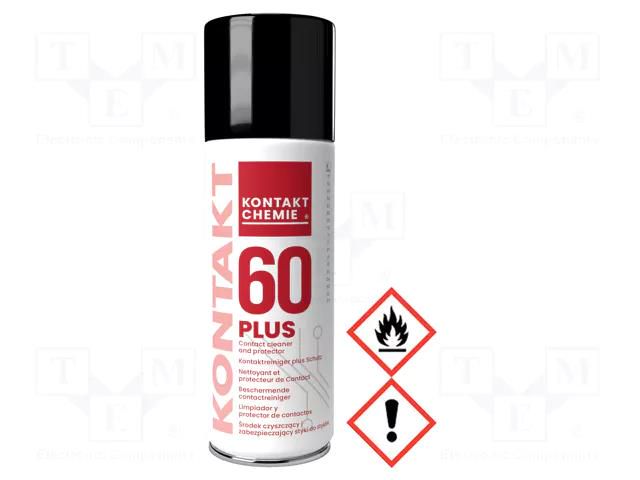 Cleaning agent; KONTAKT 60 PLUS; 200ml; spray; can; red; cleaning KONTAKT CHEMIE 60PLUS/200