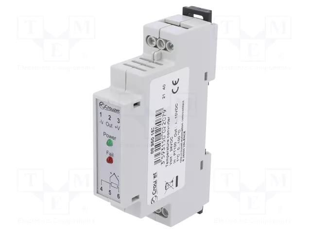 Converter: temperature; 24VDC; OUT 1: 0÷10VDC; IN 1: Pt100 CROUZET CROUZET-88950152