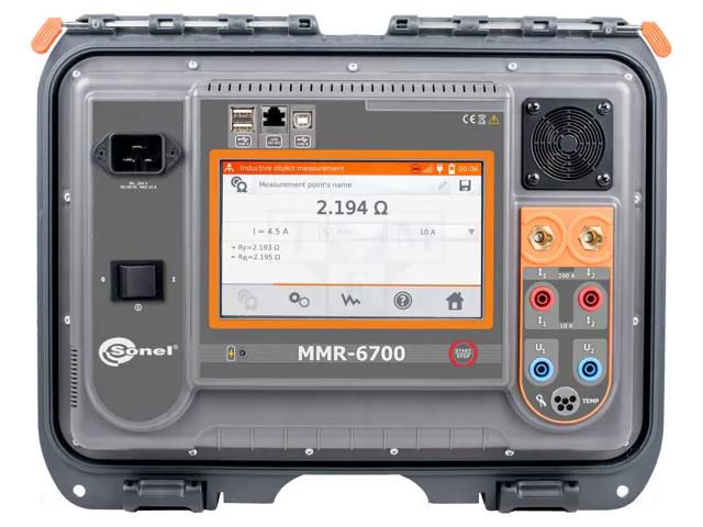 Micro-ohm meter; LCD 5"; 800x480; ±(0.25%+2digit); IP67 SONEL MMR-6700-ENG