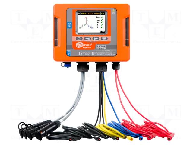 Meter: power quality analyser; LCD,LCD 7"; Network: three-phase SONEL PQM-711-ENG