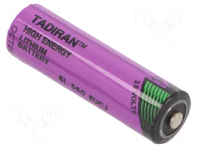 Battery: lithium (LTC); 14505; 3.6V; 1800mAh; Ø14.7x50.5mm TADIRAN SL-560/S